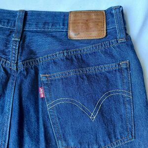 Levis 501 Premium Jeans 30x32 Button Fly Dark Wash Contrast Stitch Big E Modern